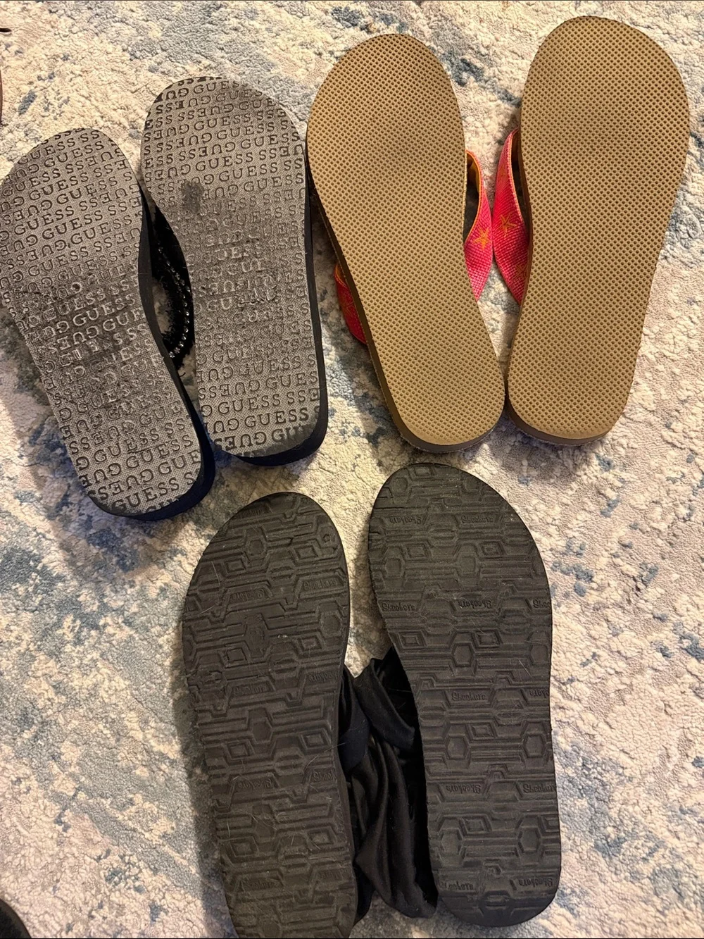 3 pair size 9 women’s sandals, name brands, great condition